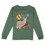 Properly Tied Properly Tied Fern Green LS Tee - Deer Crossing