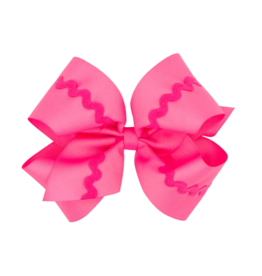 Wee Ones Wee Ones King Hot Pink Ric-Rac Trim Bow