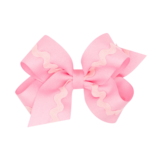 Wee Ones Wee Ones Bows Medium Pearl w/ Pearl Ric-Rac Trim Bow