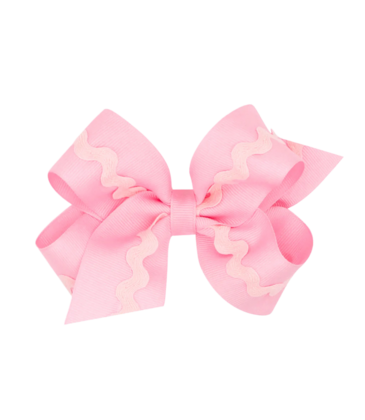 Wee Ones Wee Ones Bows Medium Pearl w/ Pearl Ric-Rac Trim Bow