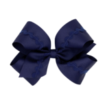 Wee Ones Wee Ones King Navy Ric-Rac Trim Bow