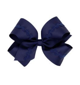 Wee Ones Wee Ones King Navy Ric-Rac Trim Bow