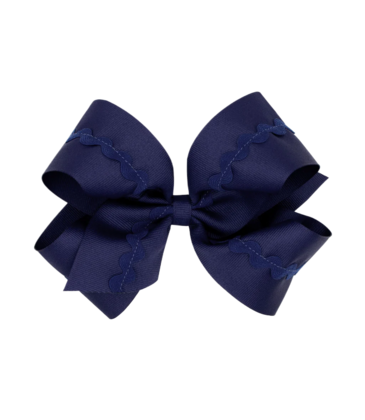 Wee Ones Wee Ones King Navy Ric-Rac Trim Bow