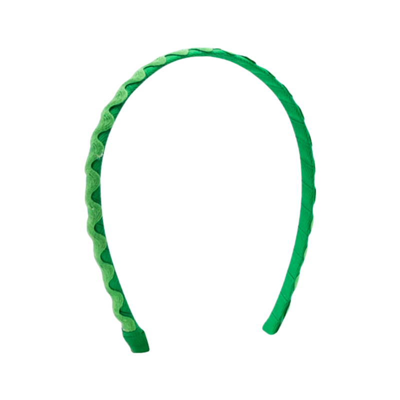 Wee Ones Wee Ones Green Ric-Rac Trim Headband