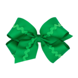 Wee Ones Wee Ones King Green Ric-Rac Trim Bow