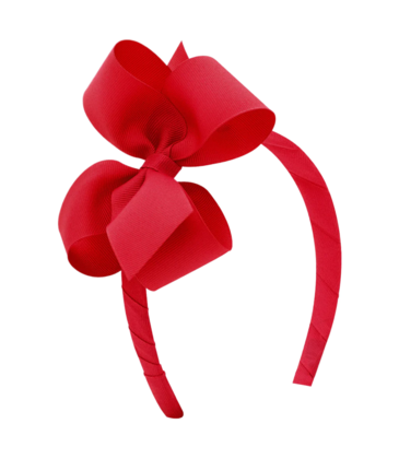 Wee Ones Wee Ones Medium Red Bow on Headband