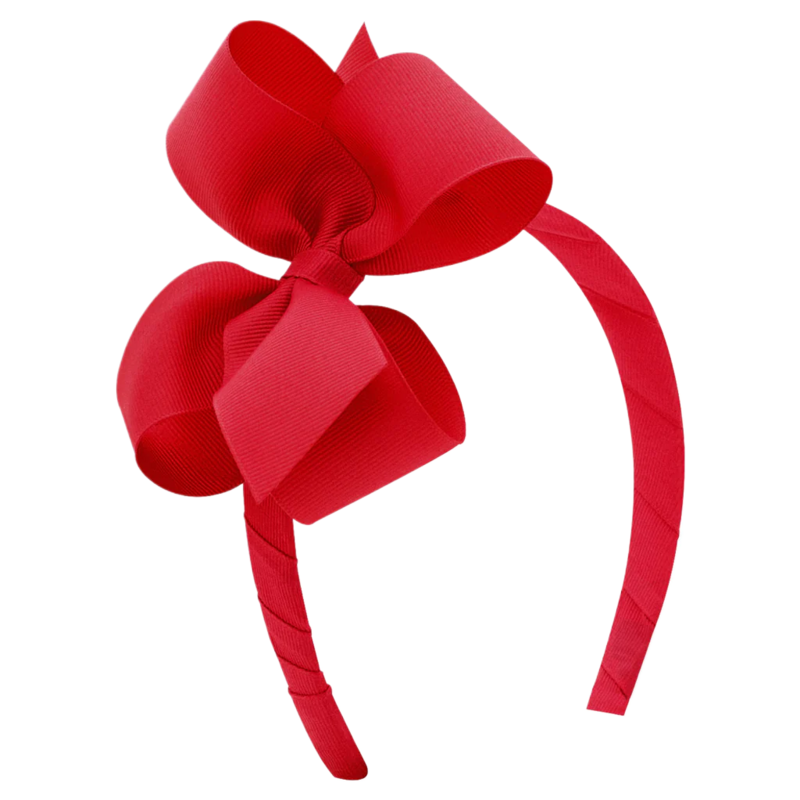 Wee Ones Wee Ones Medium Red Bow on Headband