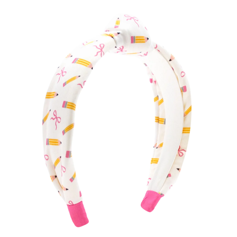 Wee Ones Wee Ones Pencil Print Knot Headband