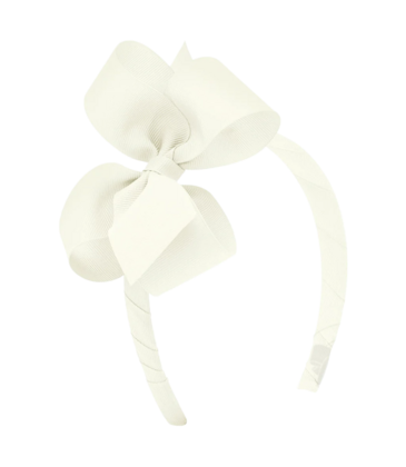 Wee Ones Wee Ones Medium Antique White Bow on Headband