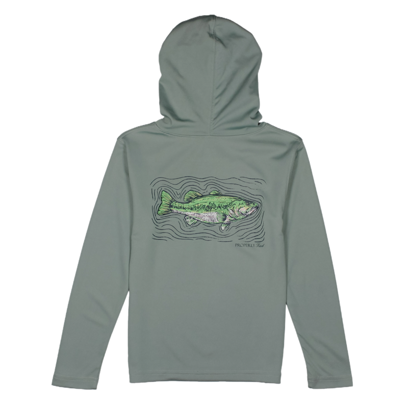 Properly Tied Properly Tied Shade Performance Hoodie - Spotted Bass