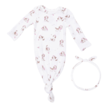 Angel Dear Angel Dear Knotted Gown & Headband - Explorer Puppy Pink