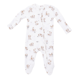 Angel Dear Angel Dear Zipper Footie - Explorer Puppy Blue