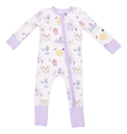 Angel Dear Angel Dear Zipper Romper - Spa Dogs