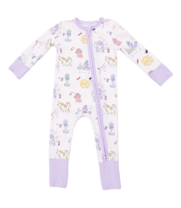 Angel Dear Angel Dear Zipper Romper - Spa Dogs