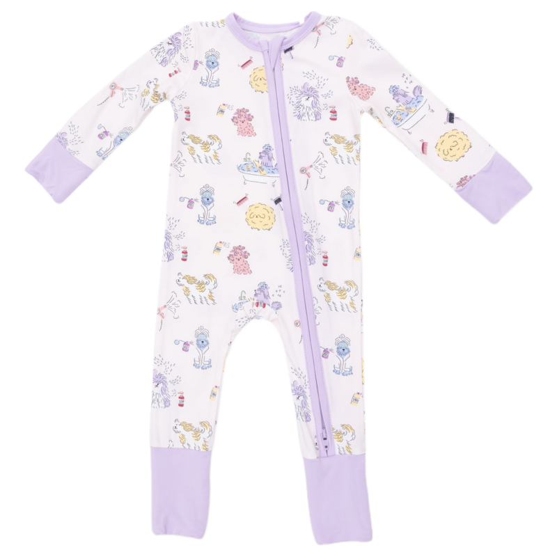 Angel Dear Angel Dear Zipper Romper - Spa Dogs