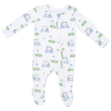 Angel Dear Angel Dear Zipper Footie - Golf Carts Blue