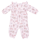 Angel Dear Angel Dear Ruffle Romper - Cowgirl Boots & Bows