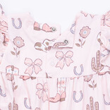 Angel Dear Angel Dear Ruffle Romper - Cowgirl Boots & Bows
