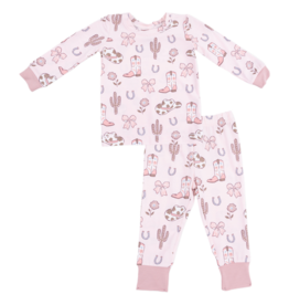 Angel Dear Angel Dear Loungewear Set - Cowgirl Boots & Bows