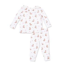 Angel Dear Angel Dear Ruffle Top & Pant Set - Mini Cowgirl Boots