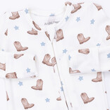 Angel Dear Angel Dear Zipper Footie - Mini Cowboy Boots
