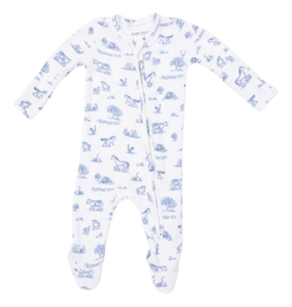 Angel Dear Angel Dear Zipper Footie - Farm Friends