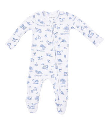 Angel Dear Angel Dear Zipper Footie - Farm Friends