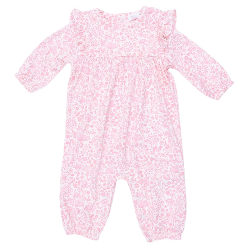 Angel Dear Angel Dear Ruffle Romper - Baby Woodland