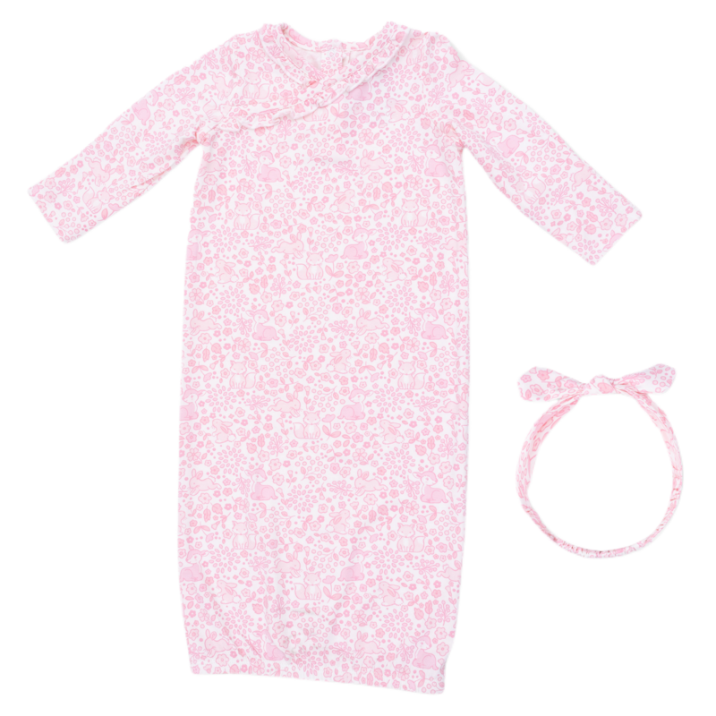 Angel Dear Angel Dear Kimono Gown Set - Baby Woodland