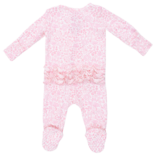 Angel Dear Angel Dear Ruffle Zipper Footie - Baby Woodland