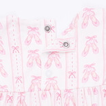 Angel Dear Angel Dear Ruffle Romper - Ballet Shoes Ribbon Stripe