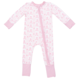 Angel Dear Angel Dear Zipper Romper - Ballet Shoes Ribbon Stripe