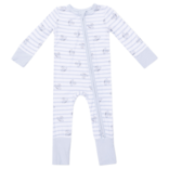 Angel Dear Angel Dear Zipper Romper - Airplane Stripe