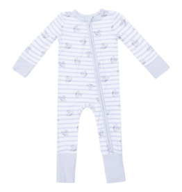 Angel Dear Angel Dear Zipper Romper - Airplane Stripe