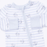 Angel Dear Angel Dear Zipper Romper - Airplane Stripe