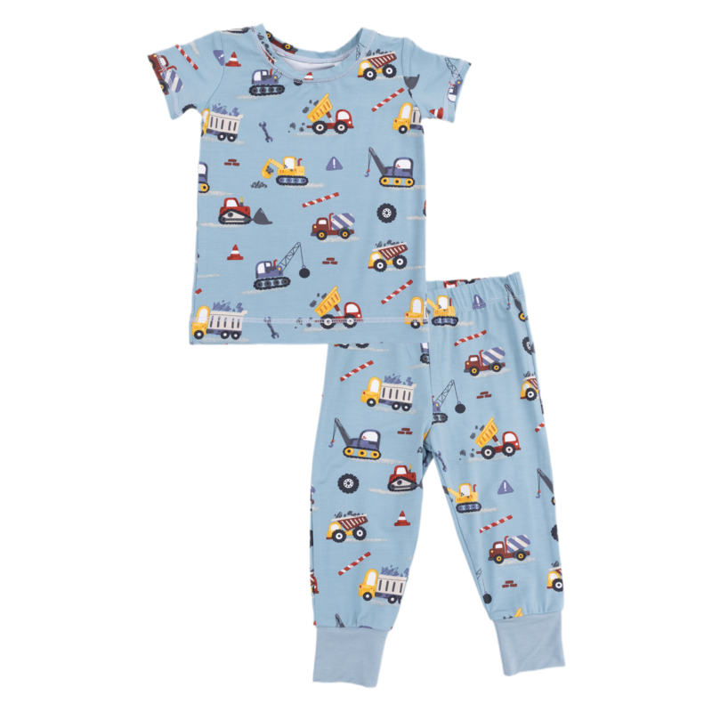 Angel Dear Angel Dear Short Sleeve Loungewear Set - Crayon Construction