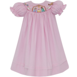 Anavini Anavini Nativity Smocked Corduroy Dress