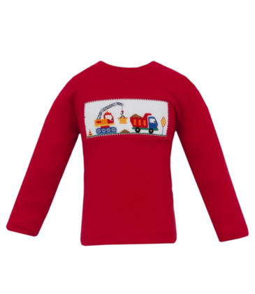 Anavini Anavini Construction Trucks Smocked T-Shirt