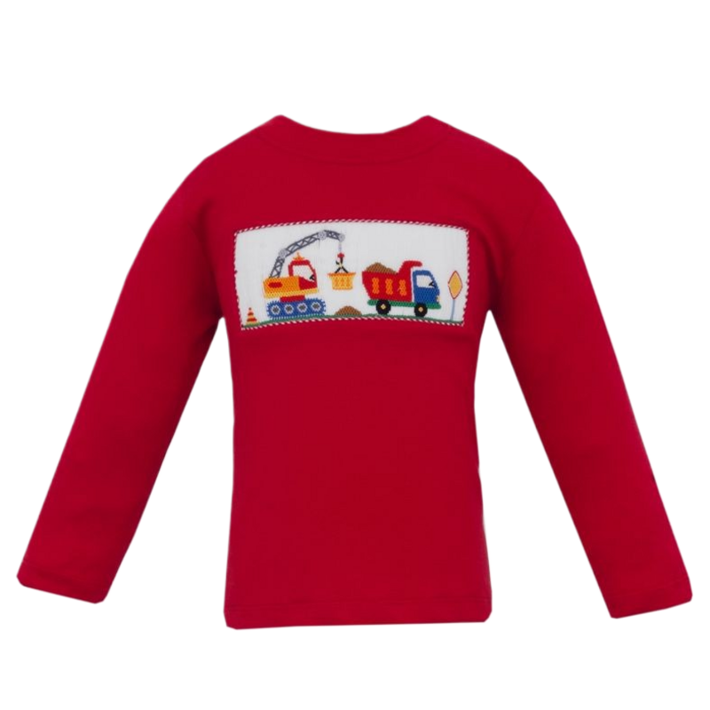 Anavini Anavini Construction Trucks Smocked T-Shirt