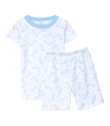 Magnolia Baby Magnolia Baby Darling Cowboy Boots Blue Short Pajama