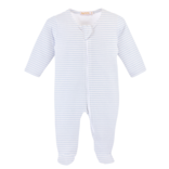 Baby Club Chic Baby Club Chic Light Blue Stripe Zipped Footie