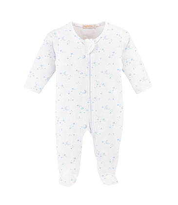 Baby Club Chic Baby Club Chic Whisper of Stars Blue Zipped Footie