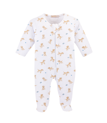 Baby Club Chic Baby Club Chic Tiny Puppies Zipped Footie