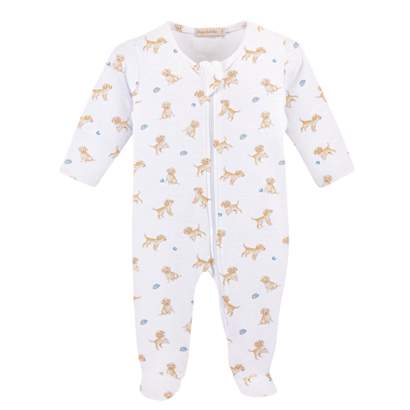 Baby Club Chic Baby Club Chic Tiny Puppies Zipped Footie