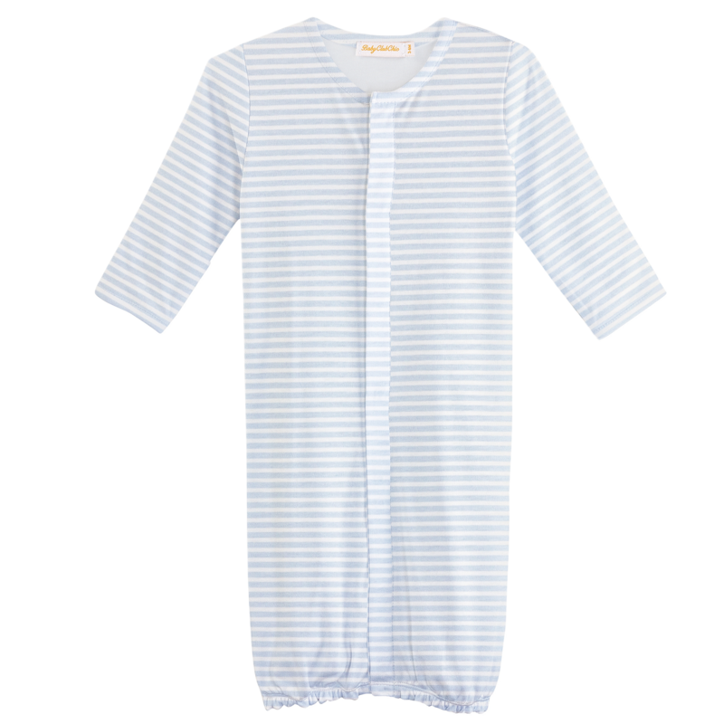 Baby Club Chic Baby Club Chic Light Blue Stripe Converter Gown