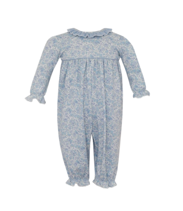Petit Bebe Petit Bebe Joy Blue Liberty Print Long Romper