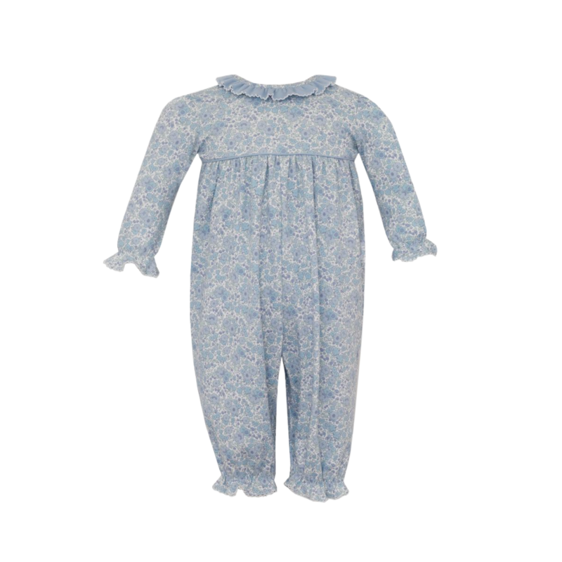 Petit Bebe Petit Bebe Joy Blue Liberty Print Long Romper