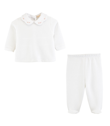 Baby Club Chic Baby Club Chic Pretty Bows & Roses Pant Set