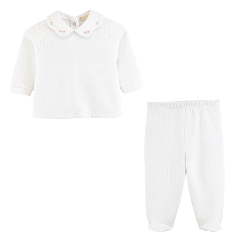 Baby Club Chic Baby Club Chic Pretty Bows & Roses Pant Set