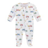 Baby Club Chic Baby Club Chic Tractor Time Zipped Footie